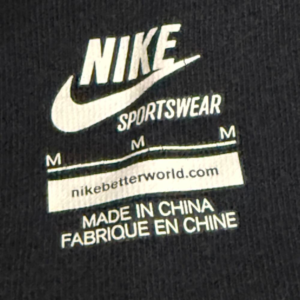NIKE Sportswear Black Full Zip Long Sleeve Track Jacket White Stripes Women’s M - Picture 4 of 10